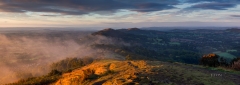 Malvern Hills Worcestershire at misty Autumn sunrise/Landscape Photography Worcestershire prints for sale