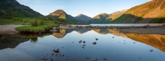 Panoramic landscape photography/Wast Water Lake District at Winter golden hour light landscape photography prints for sale
