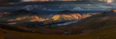 Panoramic landscape photography /Nantlle Ridge and Moel Hebog Autumn sunrise