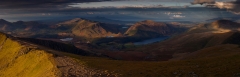 Panoramic landscape photography /Nantlle Ridge and Moel Hebog Autumn sunrise