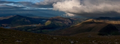 Panoramic landscape photography /Nantlle Ridge and Moel Hebog Autumn sunrise