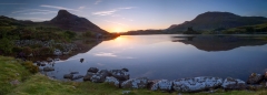 Panoramic landscape photography/Cregennan Lakes Dolgellau North Wales landscape photography prints for sale