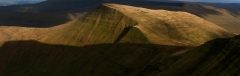 Panoramic landscape Photography Wales /Pen y Fan golden hours Brecon Beacons Wales