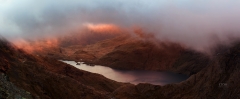 Snowdonia mountain photography - Llyn Llydaw In the cloud windowlandscape photography prints for sale