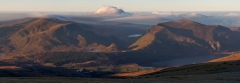 Panoramic landscape photography /Nantlle Ridge and Moel Hebog Autumn sunrise landscape photography prints for sale