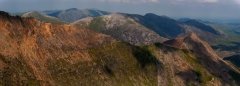 Panoramic landscape photography/ Crib Goch Carnedd Ungain Snowdon Lliwedd Snowdonia Wales at summer sunset panorama landscape photography prints for sale