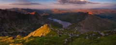 Panoramic landscape photography/ Crib Goch Carnedd Ungain Snowdon Lliwedd Snowdonia Wales at summer sunset panorama landscape photography prints for sale