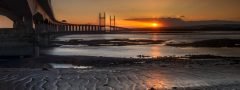 Panoramic landscape photography/ Second Severn Crossing Bridge stunning sunset II landscape photography prints for sale Panoramic landscape photography/ Second Severn Crossing Bridge stunning sunset II landscape photography prints for sale