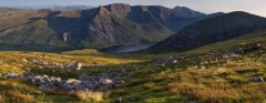 Panoramic Landscape Photography/Tryfan Glyder Fach and Glyder Fawr and the Snowdon summit panoramic photography landscape photography prints for sale