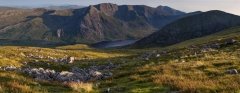 Panoramic Landscape Photography/Tryfan Glyder Fach and Glyder Fawr and the Snowdon summit panoramic photography landscape photography prints for sale