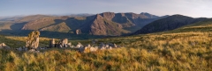 Panoramic Landscape Photography/Tryfan Glyder Fach and Glyder Fawr and the Snowdon summit panoramic photography landscape photography prints for sale