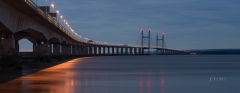 Panoramic landscape photography/ Second Severn Crossing Bridge stunning sunset landscape photography prints for sale