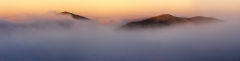 Panoramic landscape photography/Malvern Hills Worcestershire Winter frosty sunrise
