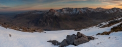 Snowdonia North Wales Winter mountain panoramic photography/Tryfan and Glyders golden hour Winter panorama landscape photography prints for sale