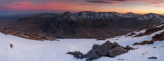 Panoramic Photography Snowdonia Wales/Tryfan Glyders and Snowdon panorama at sunset landscape photography prints for sale