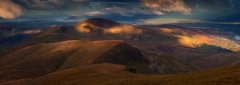 Panoramic landscape photography /Nantlle Ridge and Moel Hebog Autumn sunrise landscape photography prints for sale