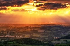 Panoramic landscape photography/Malvern Hills Worcestershire Herefordshire