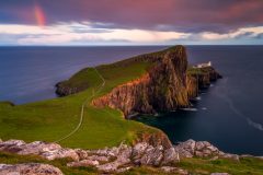 Scotland Landscape Photography/Neist Point Lighthouse at stunning sunset