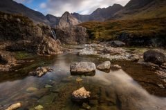  Fairy Pools at sunrise. Shop beautiful canvas prints capturing the essence of the Scottish Highlands.