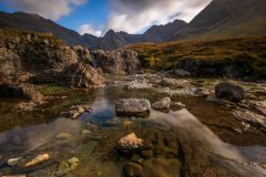 Fairy Pools at dawn. Explore our collection of canvas prints showcasing the Scottish Highlands, perfect for your wall art.