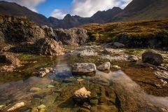 Fairy Pools at dawn. Explore our canvas prints showcasing the magic of the Scottish Highlands.
