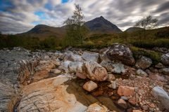 Buachaille Etive Mòr at autumn sunrise. Transform your space with breathtaking Scottish Highlands wall art for sale!