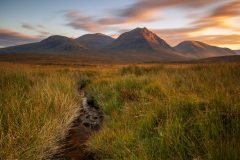 Buachaille Etive Mòr at autumn sunrise. Explore our Scottish Highlands wall art collection today!