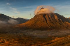 Buachaille Etive Mòr at autumn sunrise. Explore our Scottish Highlands photography collection today!