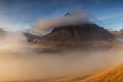 Buachaille Etive Mòr in autumn. Shop exquisite landscape photography canvas prints that bring the Scottish Highlands to life in your home.