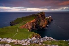 Scotland Landscape Photography/Neist Point Lighthouse at stunning sunset