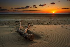 Berrow  Beach  Somerset at sunset