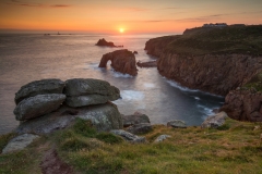 Lands End, Cornwall sunset/Lands End, Cornwall prints for sale