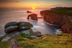 Seascape Photography prints / Lands End Cornwall Summer sunset