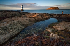 Seascape Photography prints & Trwyn Du Lighthouse at sunset