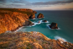 Seascape Photography prints Bedruthan Steps at Summer Sunset