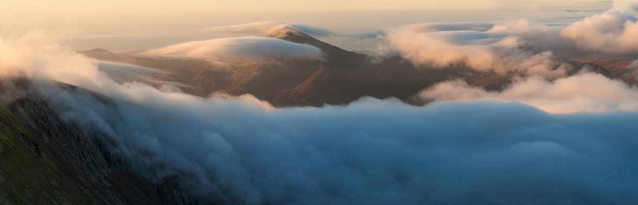 Panoramic Photography Snowdonia Wales, Scotland, Worcester /Moel Hebog Winter sunrise