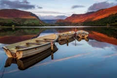 Wales Landscape Photography /Llyn Nantlle Uchaf Snowdonia North Wales spectacular autumn sunset  landscape photography prints for sale