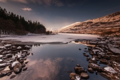 Wales Landscape Photography /Llynnau Mymbyr at Winter sunrise Welsh Winter  framed prints for sale