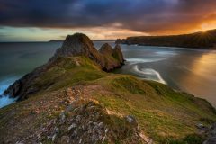 Wales Landscape Photography / Three Cliffs Bay Sunset landscape photography prints for sale