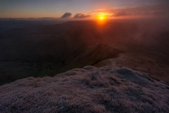 Wales Landscape Photography / Sunrise Light from The Pen y Fan view