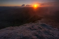 Wales Landscape Photography / Sunrise Light from The Pen y Fan view Wales Landscape Photography / Sunrise Light from The Pen y Fan view