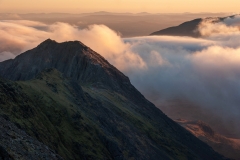 Landscape photography Wales/ Crib Goch misty sunrise