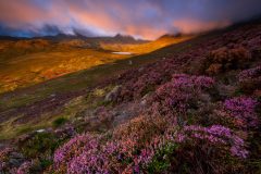Crib Goch and Snowdon  Stormy sunrise fine art prints for sale