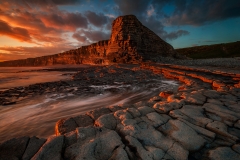 Wales Landscape Photography / Painting On Red Nash Point Wales  framed prints for sale