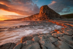 Wales Landscape Photography / Vale of Glamorgan Painting on Red