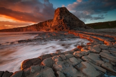 Wales Landscape Photography / Nash Point Wales Glamorgan Heritage Coast at Golden Hour