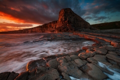 Wales Landscape Photography / Painting On Red Nash Point  framed prints for sale
