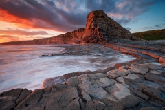 Wales Landscape Photography / Vale of Glamorgan Painting on Red