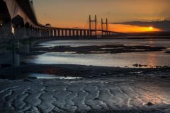 Wales Landscape Photography /Second Severn Crossing Bridge stunning sunset II landscape photography prints for sale