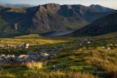 Tryfan, Glyder Fach and Glyder Fawr and the Snowdon summit/Snowdonia Wales Landscape Photography